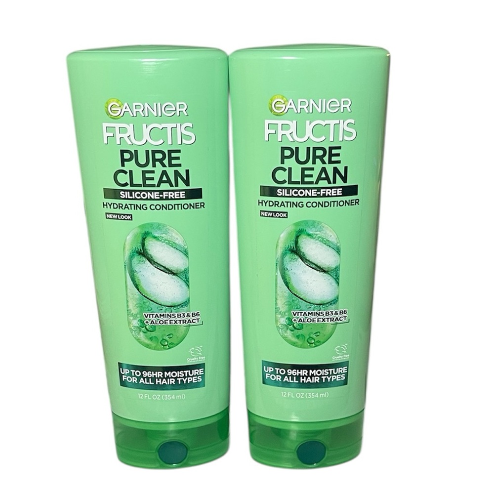 2 Pack Garnier Fructis Pure Clean Hydrating Conditioner, Silicone-Free, 12.5oz